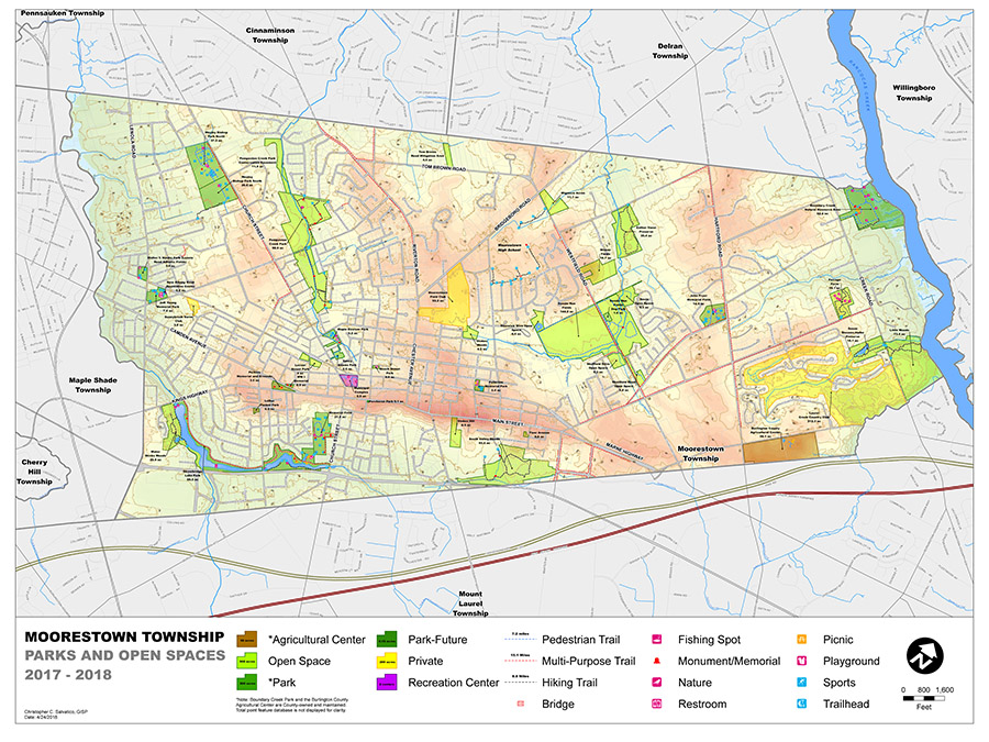 Moorestown Parks and Open Spaces Trail Map