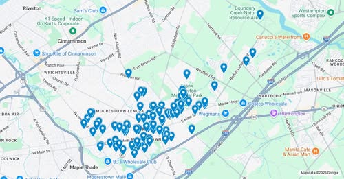 Sustainable Moorestown Sponsors Another Spring Town-Wide Yard Sale Map